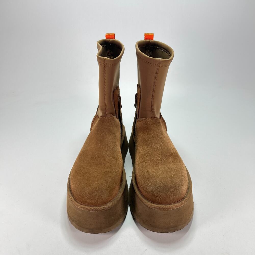 UGG Classic Dipper Chestnut Suede Neoprene Platform Boots 1144031 Women's Size 8 - Picture 2 of 7